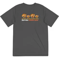 Men's Running Short Sleeve Performance Tee - Run Now Gobble Later Turkeys