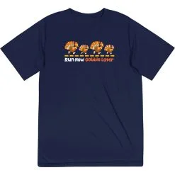Men's Running Short Sleeve Performance Tee - Run Now Gobble Later Turkeys -goneforarun Sales 2023 tr 44451 NAVY MAIN