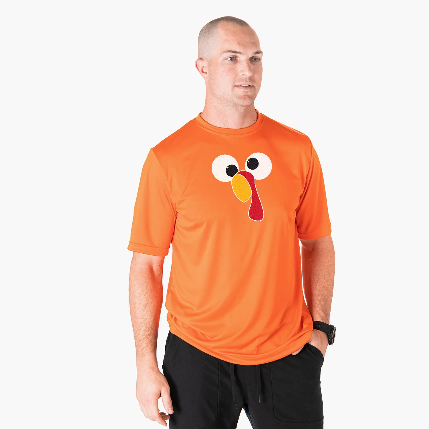 Men's Running Short Sleeve Performance Tee - Goofy Turkey 4 Men's Running Short Sleeve Performance Tee - Goofy Turkey - Image 2