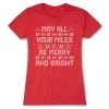 Women's Everyday Runners Tee - May All Your Miles Be Merry And Bright