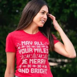 Running Short Sleeve T-Shirt - May All Your Miles Be Merry And Bright -goneforarun Sales 2023 tr 44569 LIFESTYLE