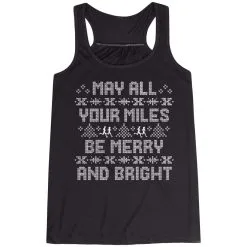 Flowy Racerback Tank Top - May All Your Miles Be Merry And Bright -goneforarun Sales 2023 tr 44570 BLACK MAIN