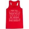 Flowy Racerback Tank Top - May All Your Miles Be Merry And Bright -goneforarun Sales 2023 tr 44570 RED MAIN