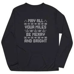 Men's Running Long Sleeve Performance Tee - May All Your Miles Be Merry And Bright 13 Men's Running Long Sleeve Performance Tee - May All Your Miles Be Merry And Bright -goneforarun Sales 2023 tr 44577 BLACK MAIN