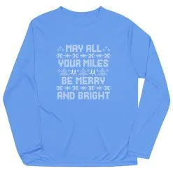 Men's Running Long Sleeve Performance Tee - May All Your Miles Be Merry And Bright 15 Men's Running Long Sleeve Performance Tee - May All Your Miles Be Merry And Bright -goneforarun Sales 2023 tr 44577 LIGHTBLUE MAIN