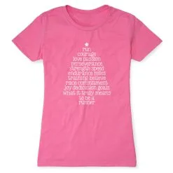 Women's Everyday Runners Tee - Runner Christmas Tree -goneforarun Sales 2023 tr 44579 HOTPINK FLAT