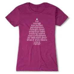 Women's Everyday Runners Tee - Runner Christmas Tree -goneforarun Sales 2023 tr 44579 LUSHBERRY FLAT