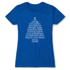 Women's Everyday Runners Tee - Runner Christmas Tree -goneforarun Sales 2023 tr 44579 ROYAL FLAT