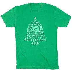 Running Short Sleeve T-Shirt - Runner Christmas Tree 22 Running Short Sleeve T-Shirt - Runner Christmas Tree -goneforarun Sales 2023 tr 44580 GREEN FLAT
