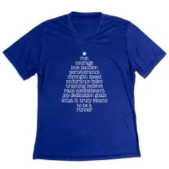 Women's Short Sleeve Tech Tee - Runner Christmas Tree -goneforarun Sales 2023 tr 44583 ROYAL MAIN