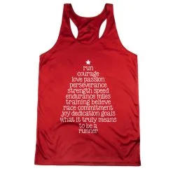 Women's Racerback Performance Tank Top - Runner Christmas Tree