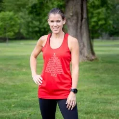 Women's Racerback Performance Tank Top - Runner Christmas Tree -goneforarun Sales 2023 tr 44584 RED MODEL