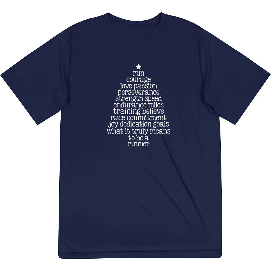Men's Running Short Sleeve Performance Tee - Runner Christmas Tree 9 Men's Running Short Sleeve Performance Tee - Runner Christmas Tree - Image 7