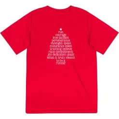 Men's Running Short Sleeve Performance Tee - Runner Christmas Tree