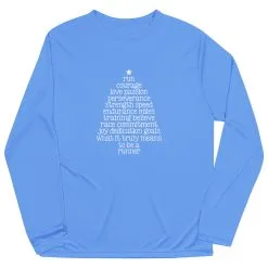 Men's Running Long Sleeve Performance Tee - Runner Christmas Tree -goneforarun Sales 2023 tr 44588 LIGHTBLUE MAIN