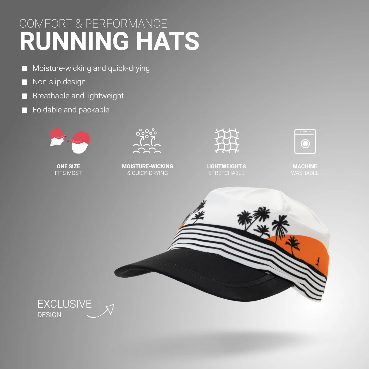 Running Comfort Performance Hat - Chasing Sunsets 4 Running Comfort Performance Hat - Chasing Sunsets - Image 2