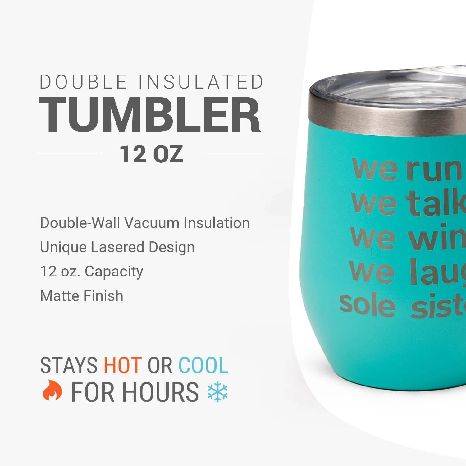 Running Travel Wine Tumbler - Sole Sisters Mantra 4 Running Travel Wine Tumbler - Sole Sisters Mantra - Image 2