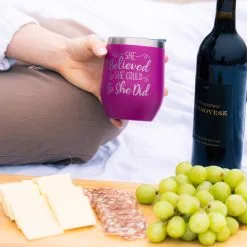 Travel Wine Tumbler - She Believed She Could So She Did -goneforarun Sales 2023 tr 44636 LIFESTYLE 4