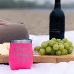 Running Travel Wine Tumbler - Miles Of Friendship Mantra -goneforarun Sales 2023 tr 44638 LIFESTYLE MODEL