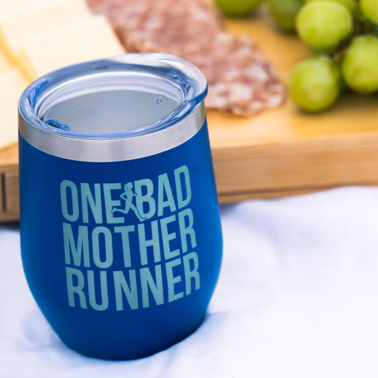 Running Travel Wine Tumbler - One Bad Mother Runner 6 Running Travel Wine Tumbler - One Bad Mother Runner - Image 4