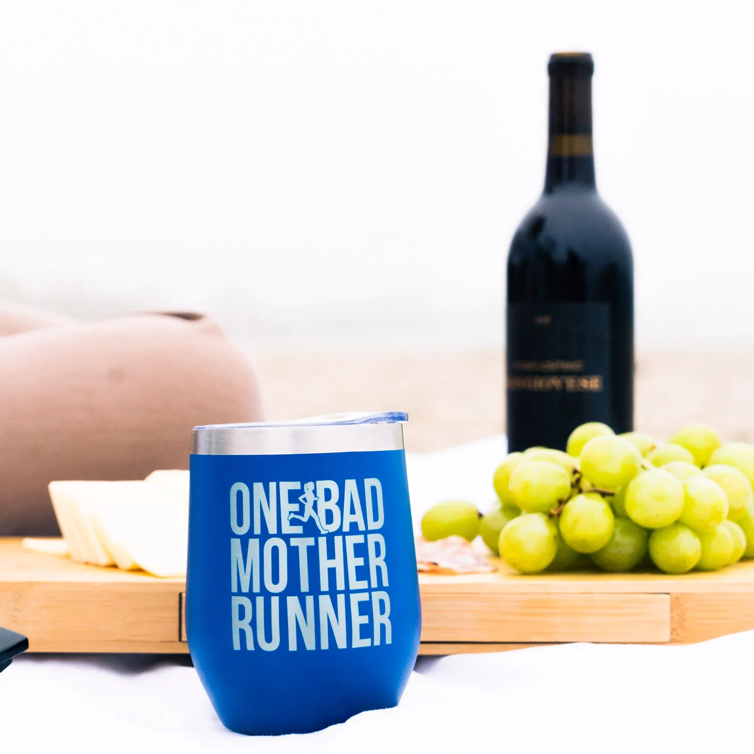 Running Travel Wine Tumbler - One Bad Mother Runner 5 Running Travel Wine Tumbler - One Bad Mother Runner - Image 3