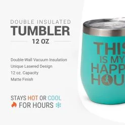 Running Travel Wine Tumbler - This Is My Happy Hour -goneforarun Sales 2023 tr 44640 DETAILS
