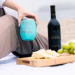 Running Travel Wine Tumbler - This Is My Happy Hour -goneforarun Sales 2023 tr 44640 LIFESTYLE MODEL