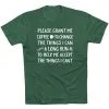 Running Short Sleeve T-Shirt - Please Grant Me Coffee -goneforarun Sales 2023 tr 44646 FORESTGREEN FLAT