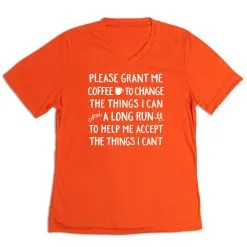 Women's Short Sleeve Tech Tee - Please Grant Me Coffee 17 Women's Short Sleeve Tech Tee - Please Grant Me Coffee -goneforarun Sales 2023 tr 44649 ORANGE MAIN