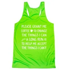 Women's Racerback Performance Tank Top - Please Grant Me Coffee -goneforarun Sales 2023 tr 44650 LIME MAIN