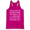 Women's Racerback Performance Tank Top - Please Grant Me Coffee