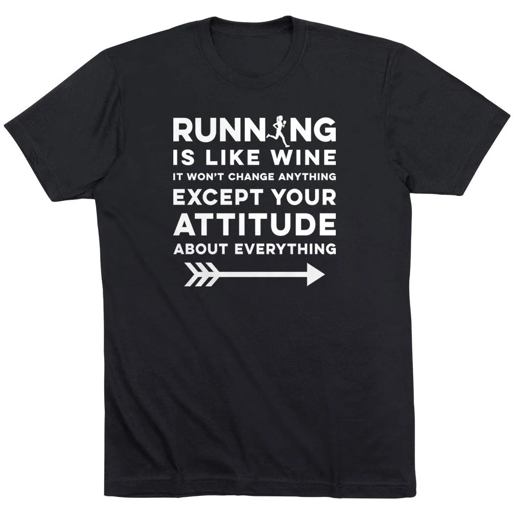 Running Short Sleeve T-Shirt - Running Is Like Wine 6 Running Short Sleeve T-Shirt - Running Is Like Wine - Image 4