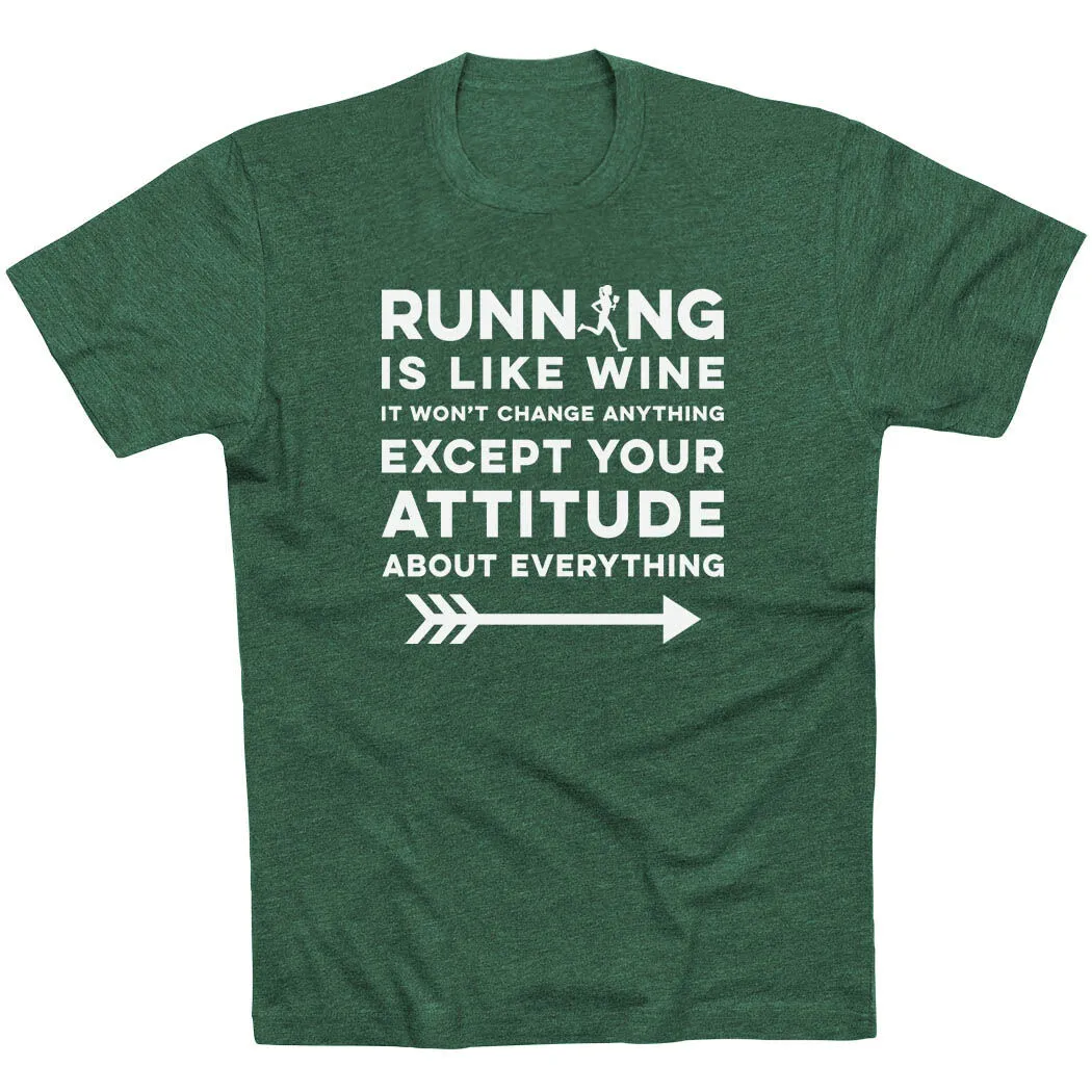 Running Short Sleeve T-Shirt - Running Is Like Wine 8 Running Short Sleeve T-Shirt - Running Is Like Wine - Image 6