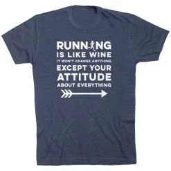 Running Short Sleeve T-Shirt - Running Is Like Wine