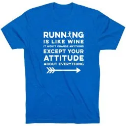 Running Short Sleeve T-Shirt - Running Is Like Wine 26 Running Short Sleeve T-Shirt - Running Is Like Wine -goneforarun Sales 2023 tr 44656 ROYAL FLAT
