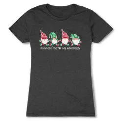 Women's Everyday Runners Tee - Runnin' With My Gnomies® - Christmas -goneforarun Sales 2023 tr 44672 CHARCOAL