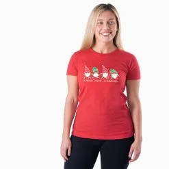 Women's Everyday Runners Tee - Runnin' With My Gnomies® - Christmas -goneforarun Sales 2023 tr 44672 RED MODEL