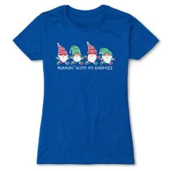 Women's Everyday Runners Tee - Runnin' With My Gnomies® - Christmas -goneforarun Sales 2023 tr 44672 ROYAL