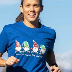 Running Short Sleeve T-Shirt - Runnin' With My Gnomies® - Christmas -goneforarun Sales 2023 tr 44673 LIFESTYLE