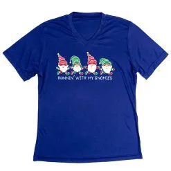 Women's Short Sleeve Tech Tee - Runnin' With My Gnomies® - Christmas