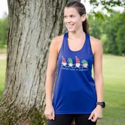 Women's Racerback Performance Tank Top - Runnin' With My Gnomies® - Christmas -goneforarun Sales 2023 tr 44677 ROYAL MODEL