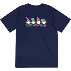 Men's Running Short Sleeve Performance Tee - Runnin' With My Gnomies® - Christmas -goneforarun Sales 2023 tr 44679 NAVY MAIN