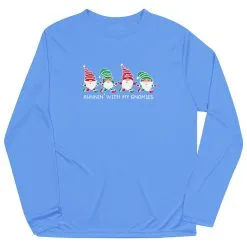 Men's Running Long Sleeve Performance Tee - Runnin' With My Gnomies® - Christmas -goneforarun Sales 2023 tr 44680 LIGHTBLUE MAIN