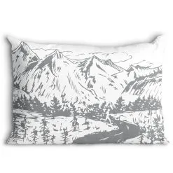 Running Pillowcase - Mountain Sketch