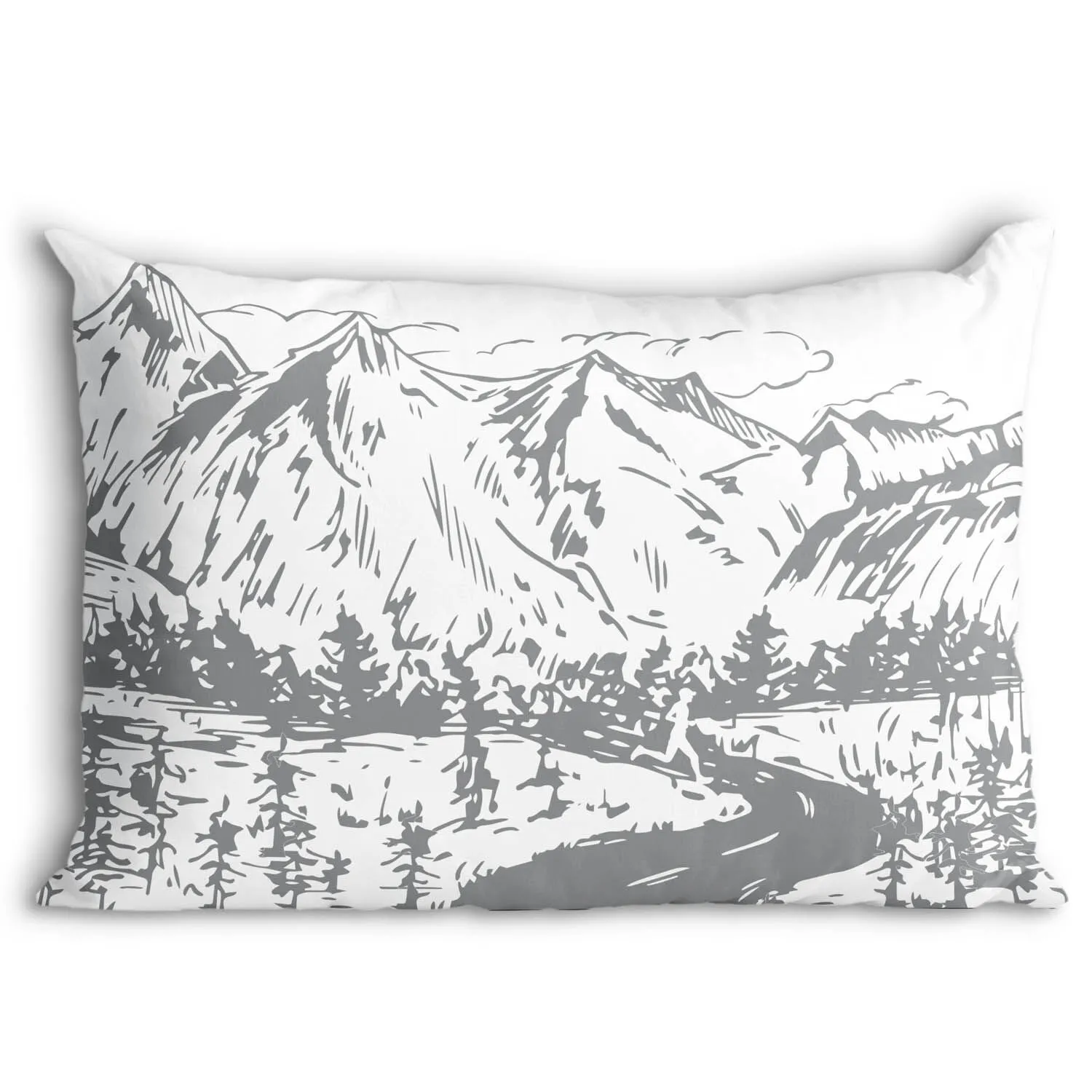 Running Pillowcase - Mountain Sketch 3 Running Pillowcase - Mountain Sketch
