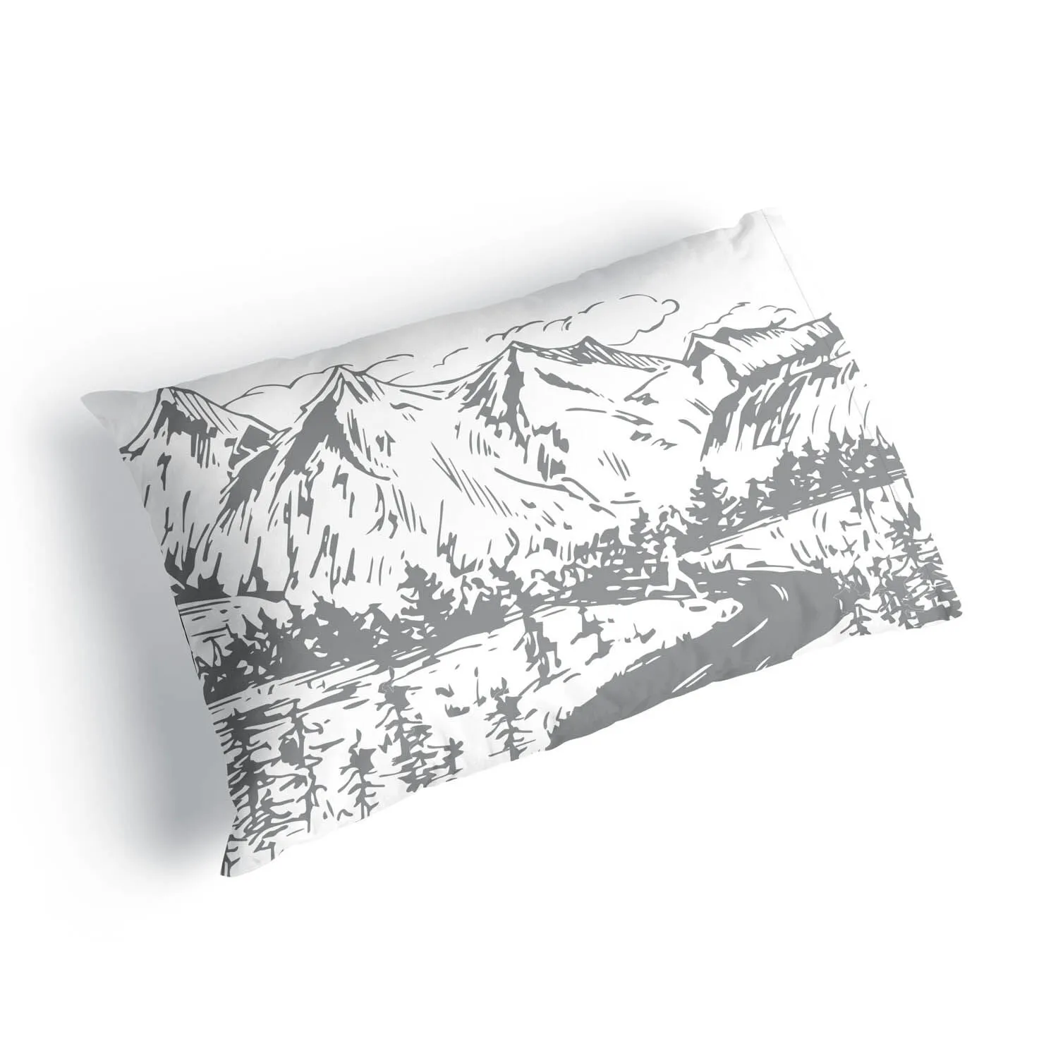 Running Pillowcase - Mountain Sketch 4 Running Pillowcase - Mountain Sketch - Image 2