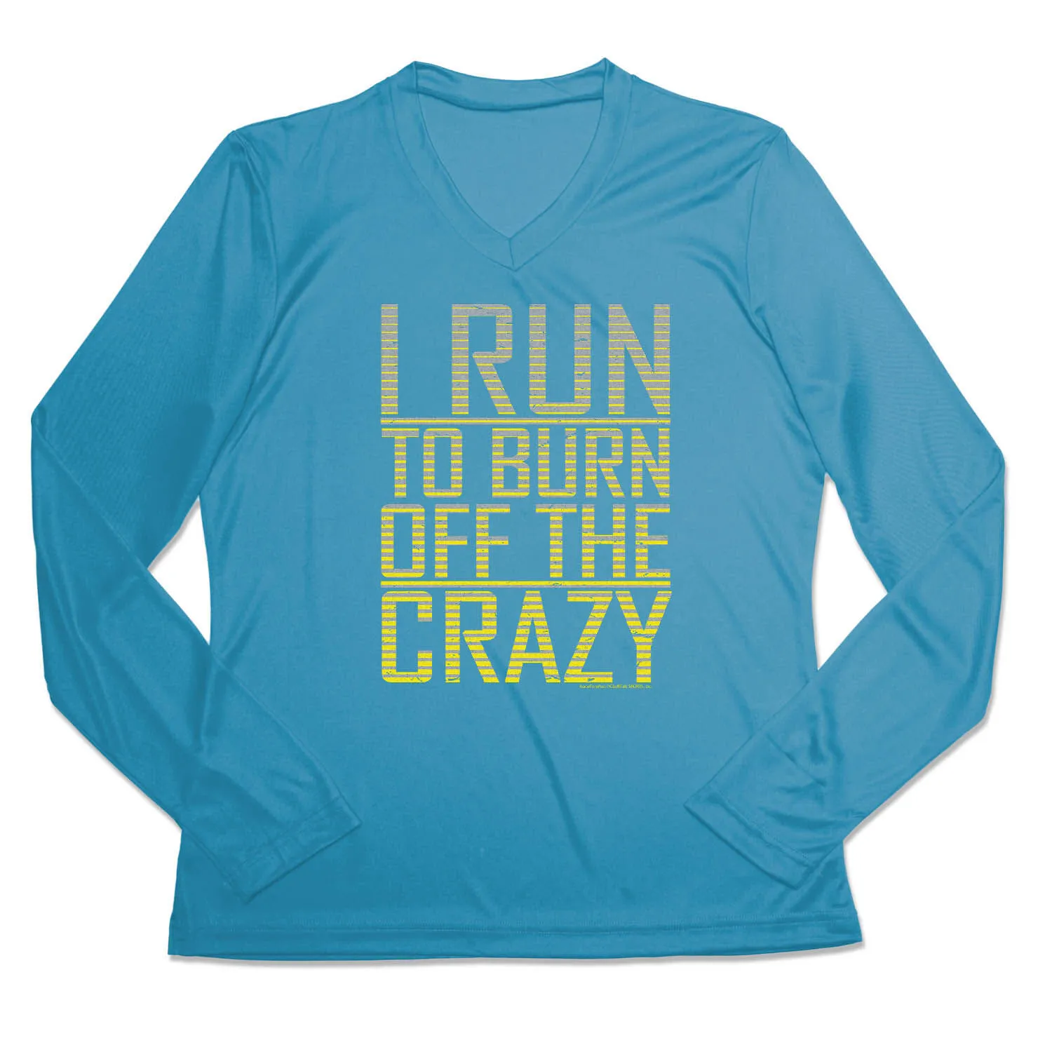 Women's Long Sleeve Tech Tee - I Run To Burn Off The Crazy 7 Women's Long Sleeve Tech Tee - I Run To Burn Off The Crazy - Image 5