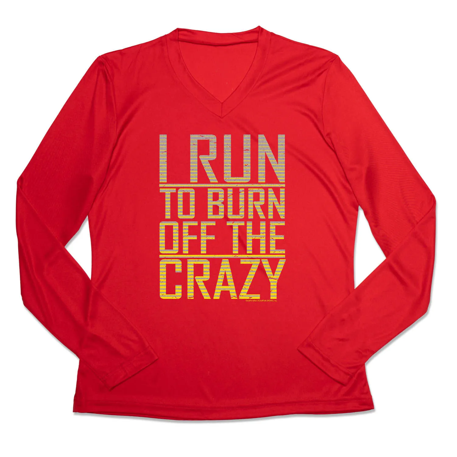 Women's Long Sleeve Tech Tee - I Run To Burn Off The Crazy 8 Women's Long Sleeve Tech Tee - I Run To Burn Off The Crazy - Image 6