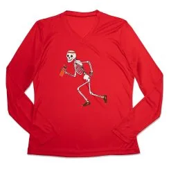 Women's Long Sleeve Tech Tee - Never Stop Running -goneforarun Sales 2023 tr 44706 RED MAIN