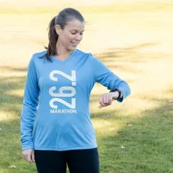 Women's Long Sleeve Tech Tee - 26.2 Marathon Vertical 12 Women's Long Sleeve Tech Tee - 26.2 Marathon Vertical -goneforarun Sales 2023 tr 44714 CAROLINA FEMALE